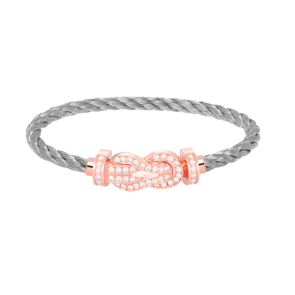 [Noble Jewelry]CHANCE LARGE 8 FIGURE BUCKLE FULL DIAMOND BRACELET ROSE GOLD