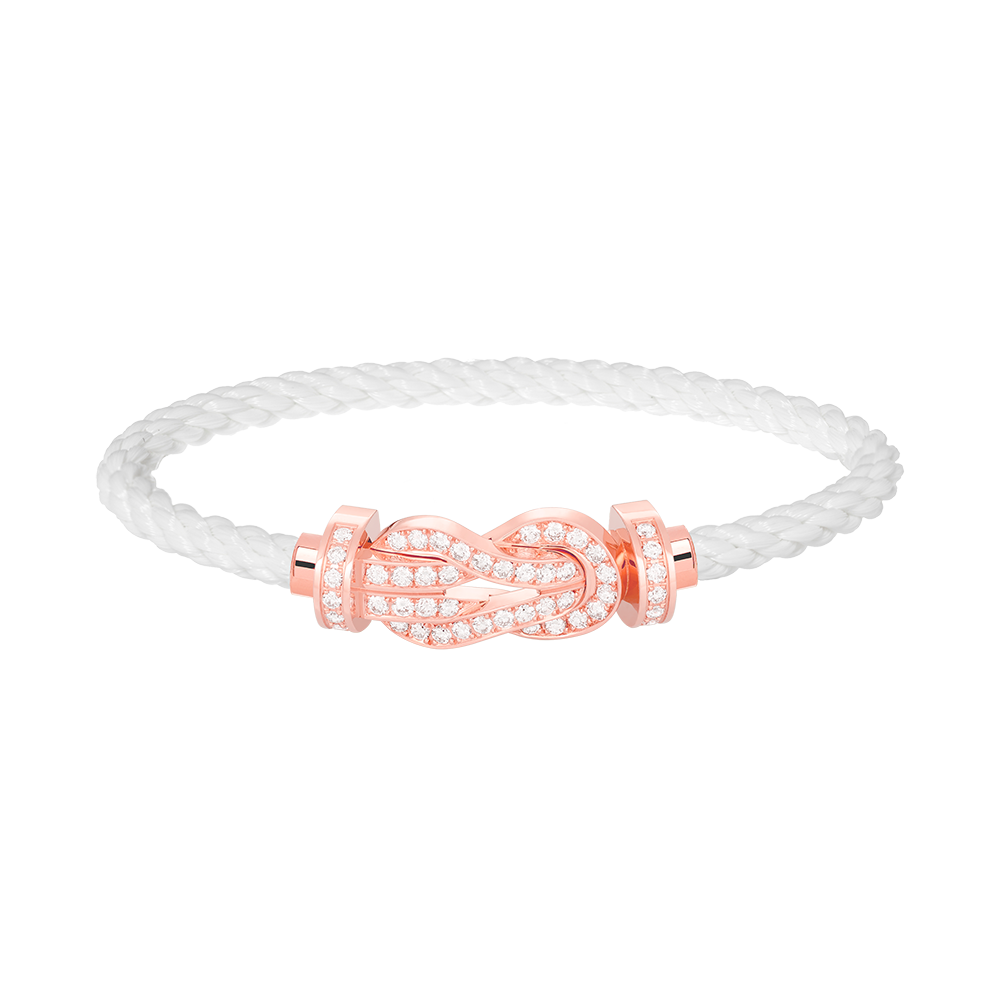 [Noble Jewelry]CHANCE LARGE 8 FIGURE BUCKLE FULL DIAMOND BRACELET ROSE GOLD