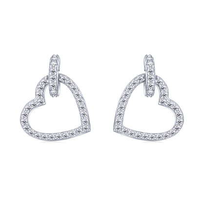 [Noble Jewelry]Dainty Heart Shape Earrings