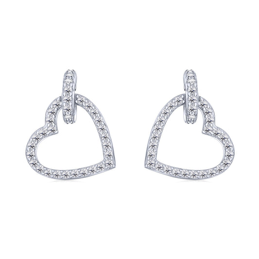 [Noble Jewelry]Dainty Heart Shape Earrings