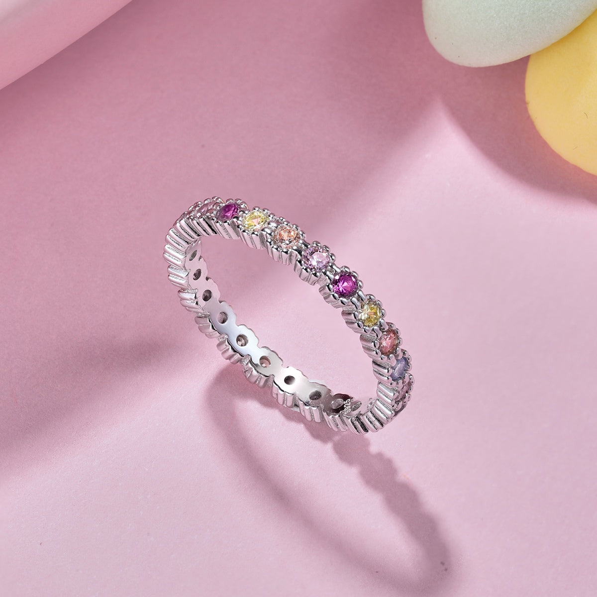 [Noble Jewelry]Exquisite Colorful Round Cut Party Ring