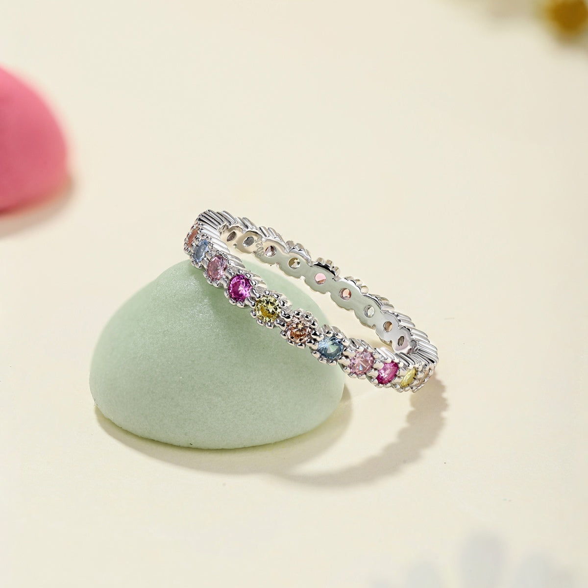 [Noble Jewelry]Exquisite Colorful Round Cut Party Ring