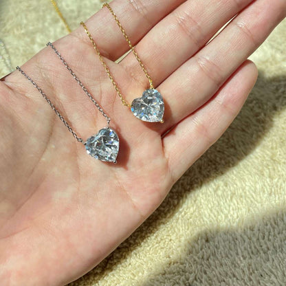 [Noble Jewelry]6.0 carat Radiant Heart Shape Necklace