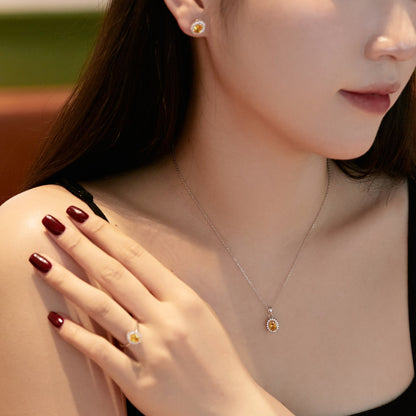 [Noble Jewelry]Delicate Radiant Oval Cut Daily Earrings