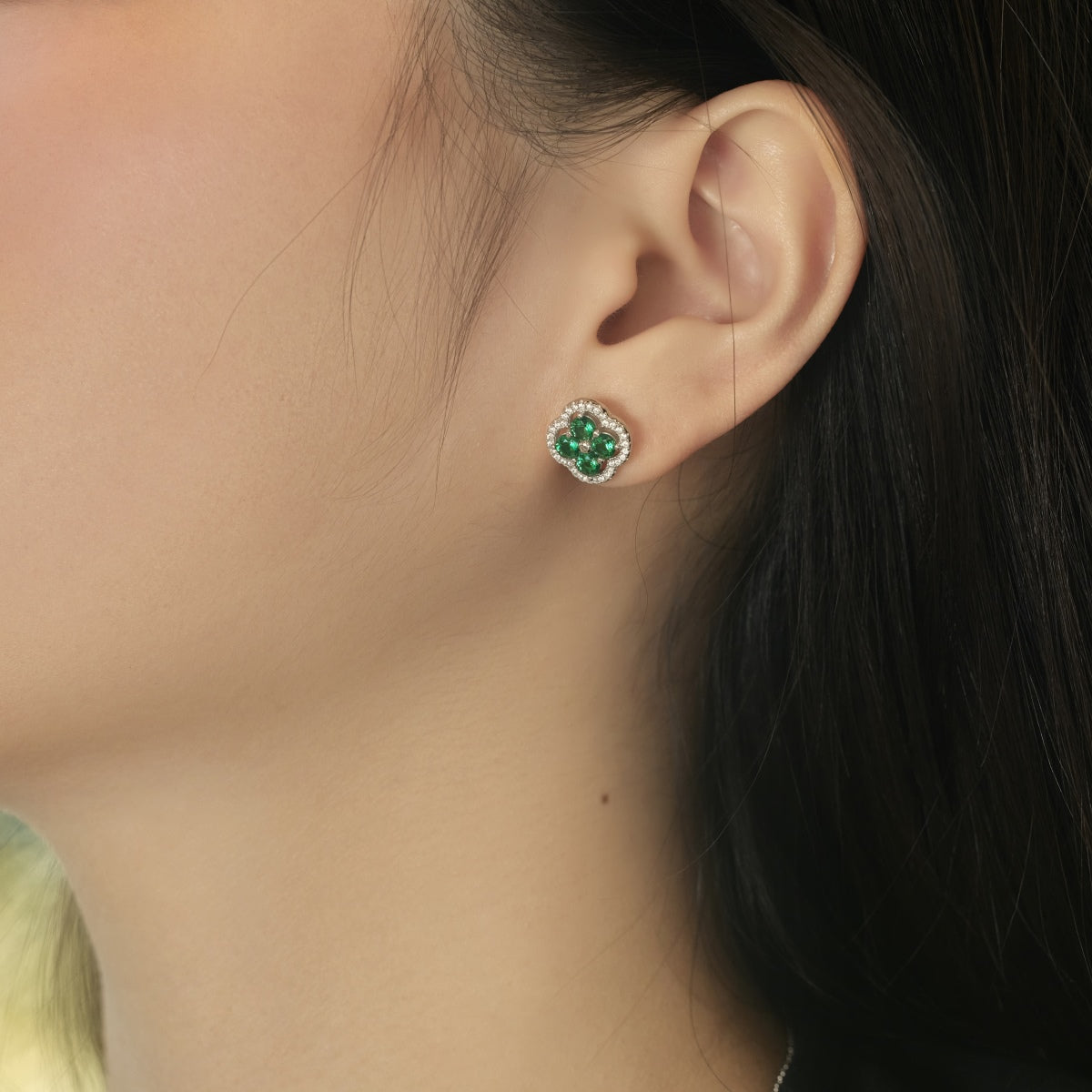 [Noble Jewelry]Four-Leaf Clover Exquisite Earrings