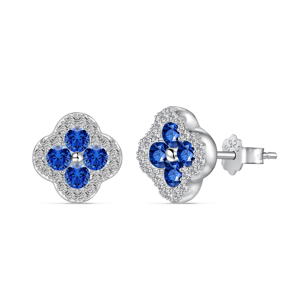 [Noble Jewelry]Four-Leaf Clover Flower Shaped Earrings