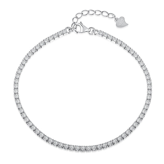 [Noble Jewelry]Radiant Shinning Princess Cut Tennis Bracelet