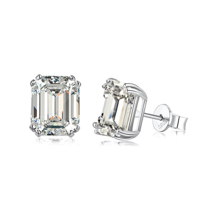 [Noble Jewelry]Dazzling Square Shape Earrings