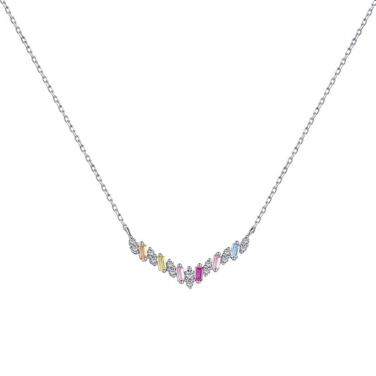 [Noble Jewelry]Dazzling Rainbow Necklace