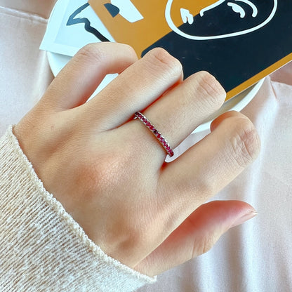 [Noble Jewelry]Delicate Sparkling Round Cut Daily Ring