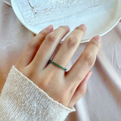 [Noble Jewelry]Delicate Sparkling Round Cut Daily Ring