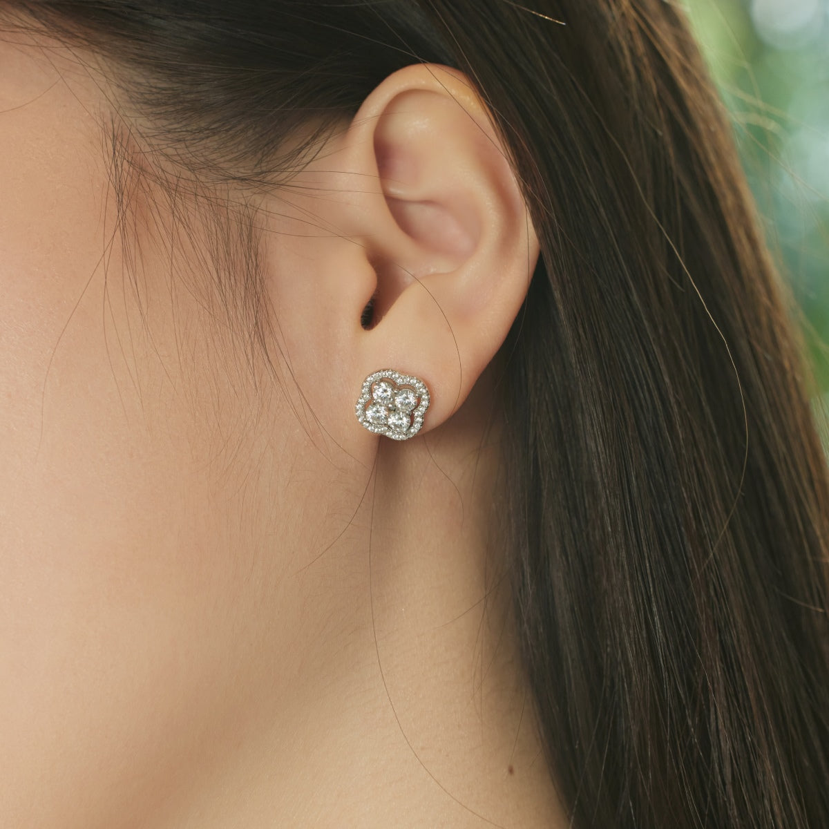 [Noble Jewelry]Four-Leaf Clover Exquisite Earrings