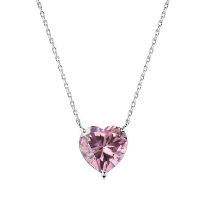 [Noble Jewelry]6.0 carat Radiant Heart Shape Necklace