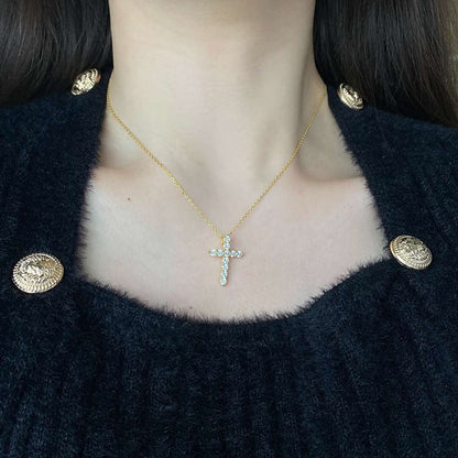 [Noble Jewelry]Unique Cross Shape Necklace