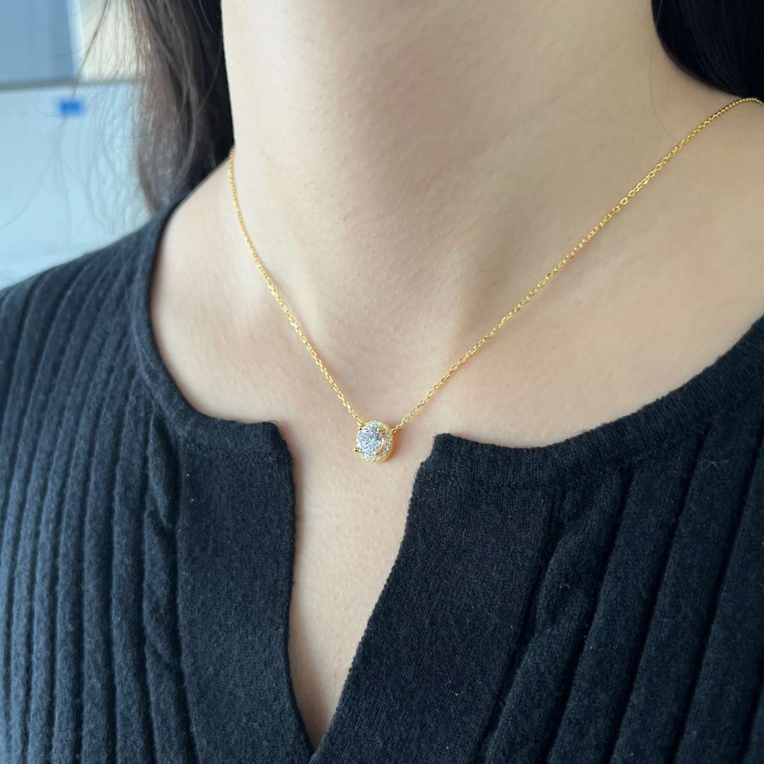 [Noble Jewelry]Luxurious Round Cut Necklace