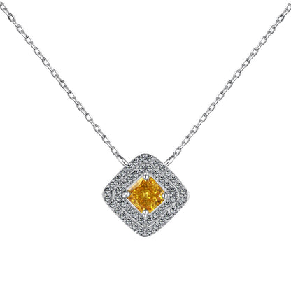 [Noble Jewelry]Sparkling Asscher Cut Necklace