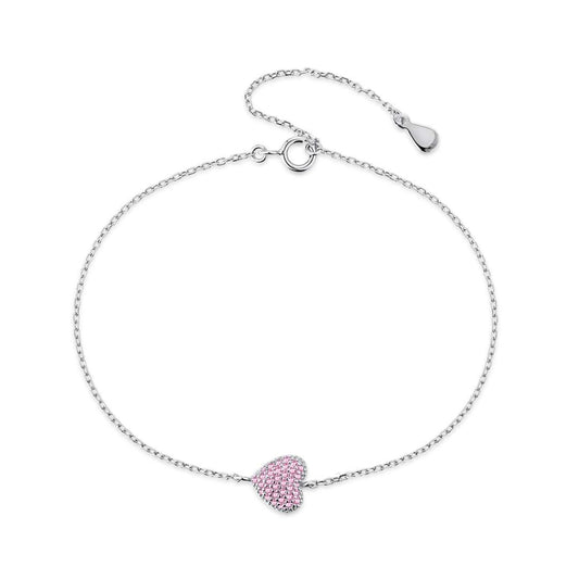 [Noble Jewelry]Heart-Shaped Gentle and Versatile Bracelet