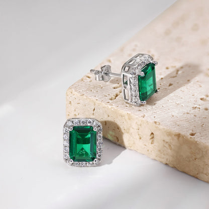 [Noble Jewelry]Luxurious Dainty Emerald Cut Banquet Earrings