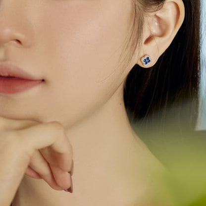 [Noble Jewelry]Four-Leaf Clover Flower Shaped Earrings