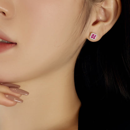 [Noble Jewelry]Four-Leaf Clover Flower Shaped Earrings