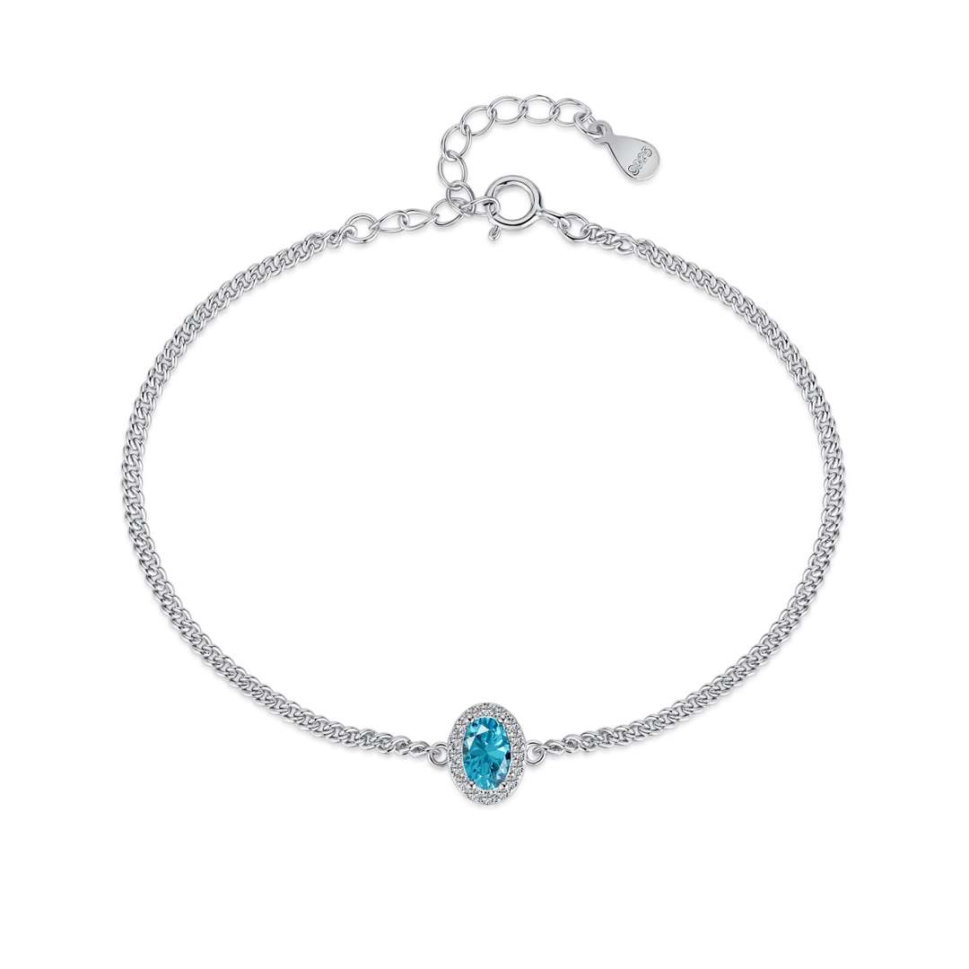 [Noble Jewelry]Exquisite Oval Shape Bracelet