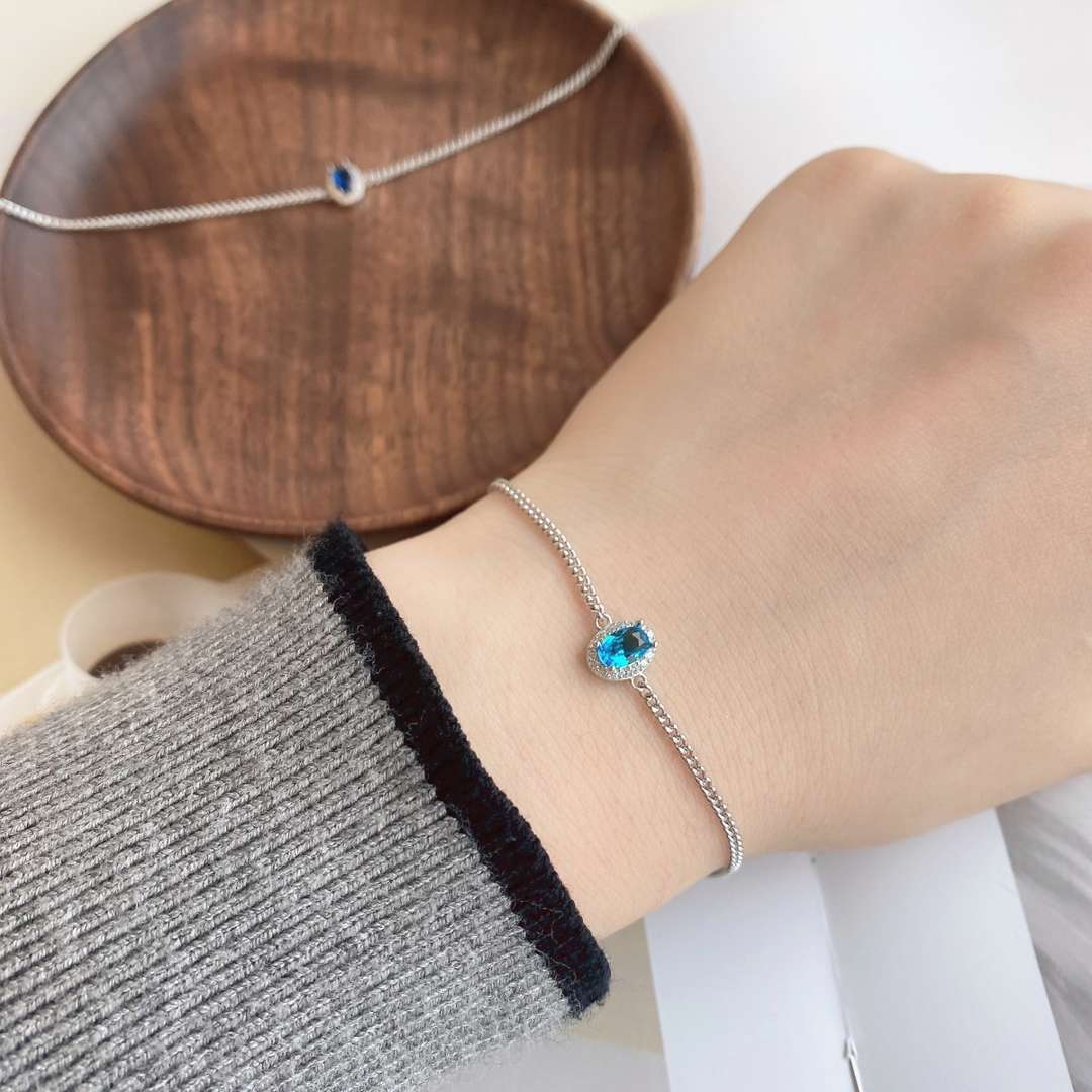 [Noble Jewelry]Exquisite Oval Shape Bracelet