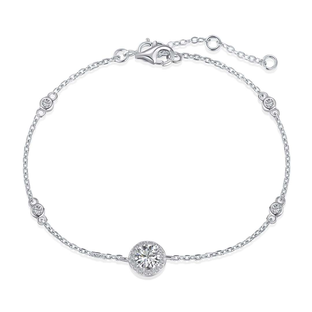 [Noble Jewelry]Dazzling Round Cut Shape Bracelet