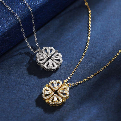 [Noble Jewelry]Ornate Heart Cut Flower Shape Necklace