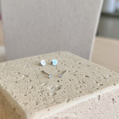 [Noble Jewelry]Delicate Solitaire Earrings