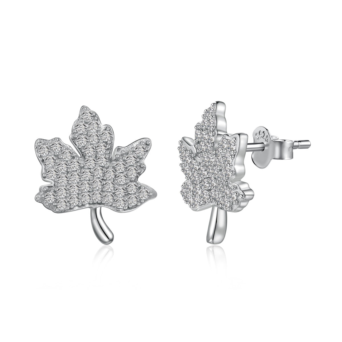 [Noble Jewelry]Exquisite Maple Leaf Design Earrings