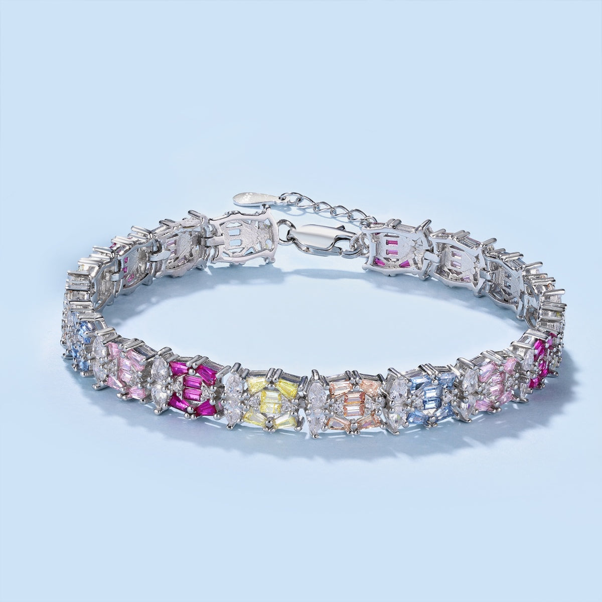 [Noble Jewelry]Delicate Colorful Multi Cut Party Bracelet