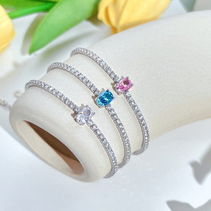 [Noble Jewelry]0.75 Carat Exquisite Oval Cut Daily Bracelet