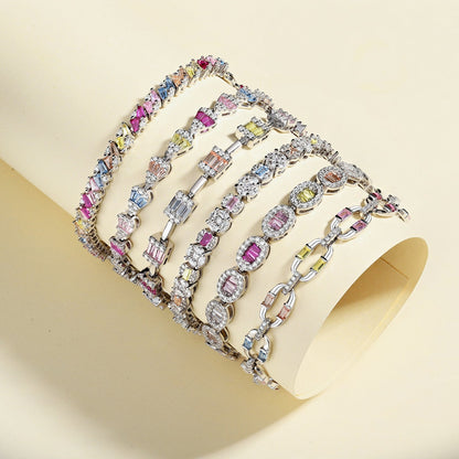 [Noble Jewelry]Dazzling Colorful Daily Bracelet