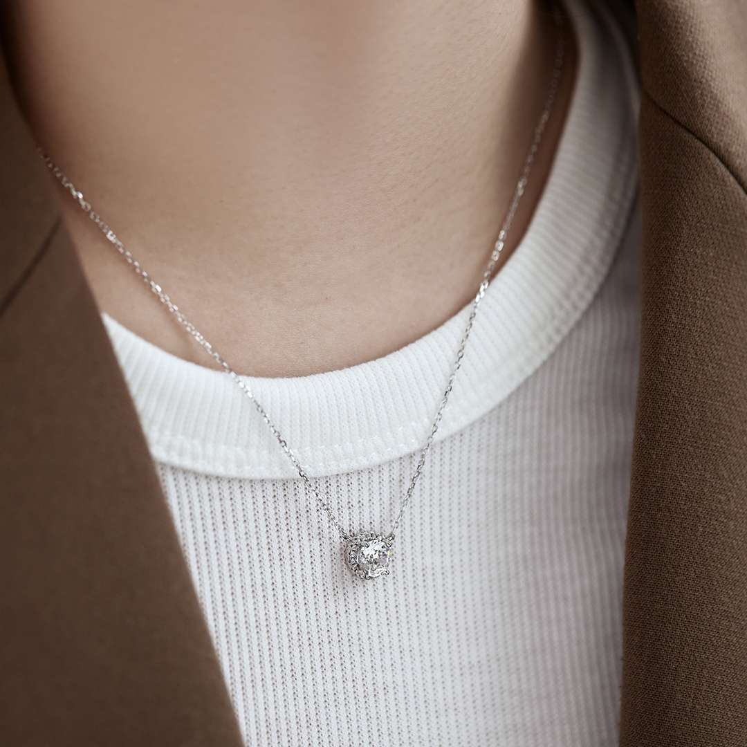 [Noble Jewelry]Luxurious Round Cut Necklace