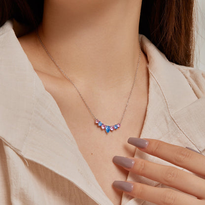 [Noble Jewelry]Dainty Colorful Heart Necklace