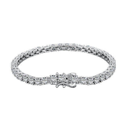 [Noble Jewelry]Luxurious Ornate Round Cut Tennis Bracelet