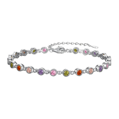 [Noble Jewelry]Sparkling Exquisite Round Cut Party Bracelet