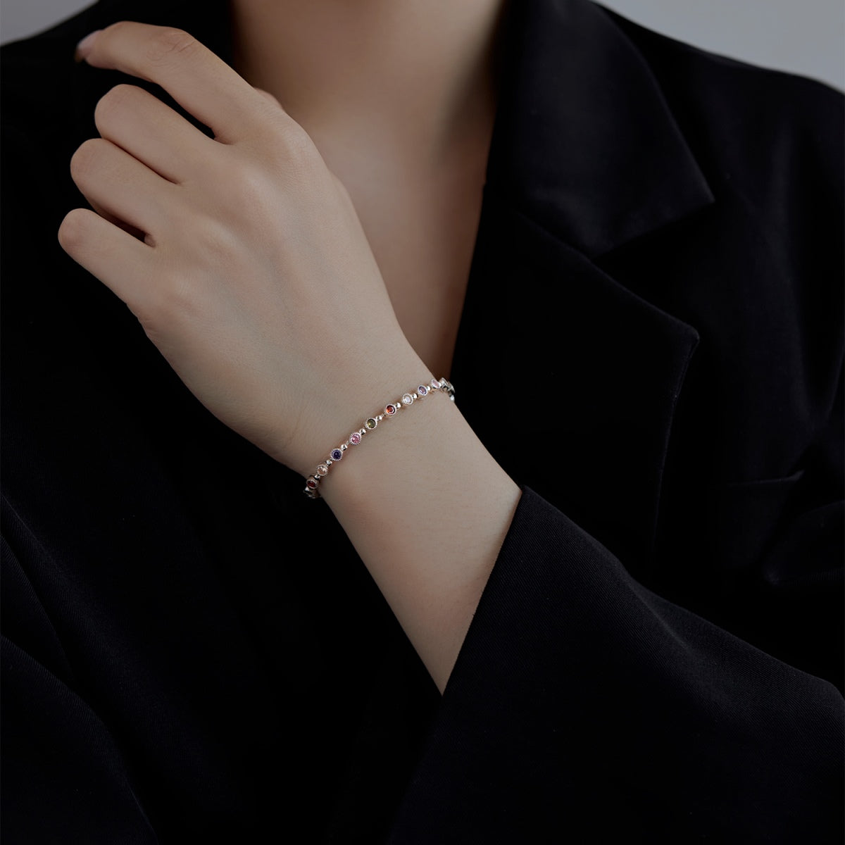 [Noble Jewelry]Sparkling Exquisite Round Cut Party Bracelet