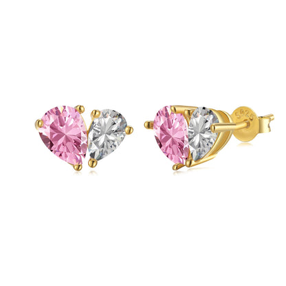 [Noble Jewelry]Dazzling Elegant Heart Cut Lover Earrings