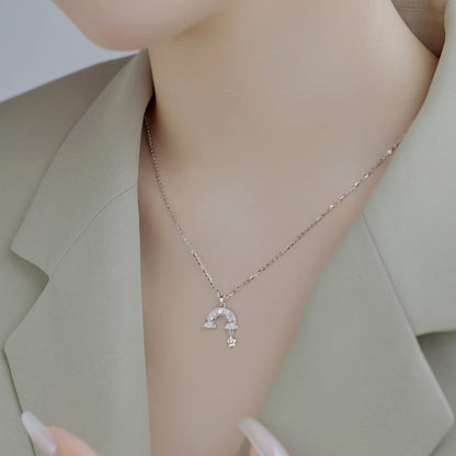 [Noble Jewelry]Unique Rainbow Star Necklace