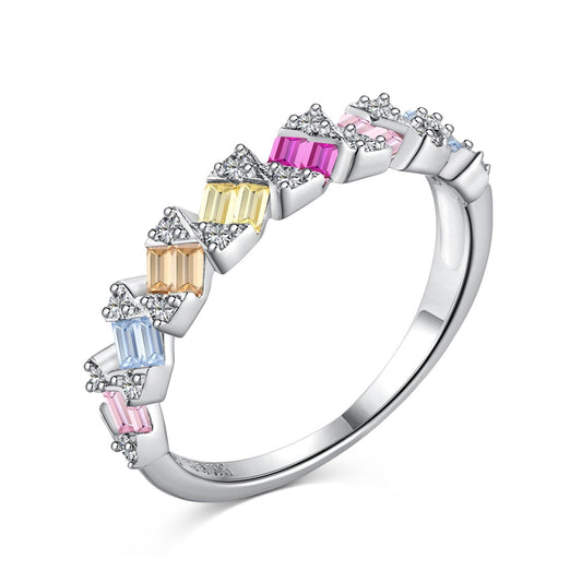 [Noble Jewelry]Delicate Vibrant Emerald Cut Daily Ring