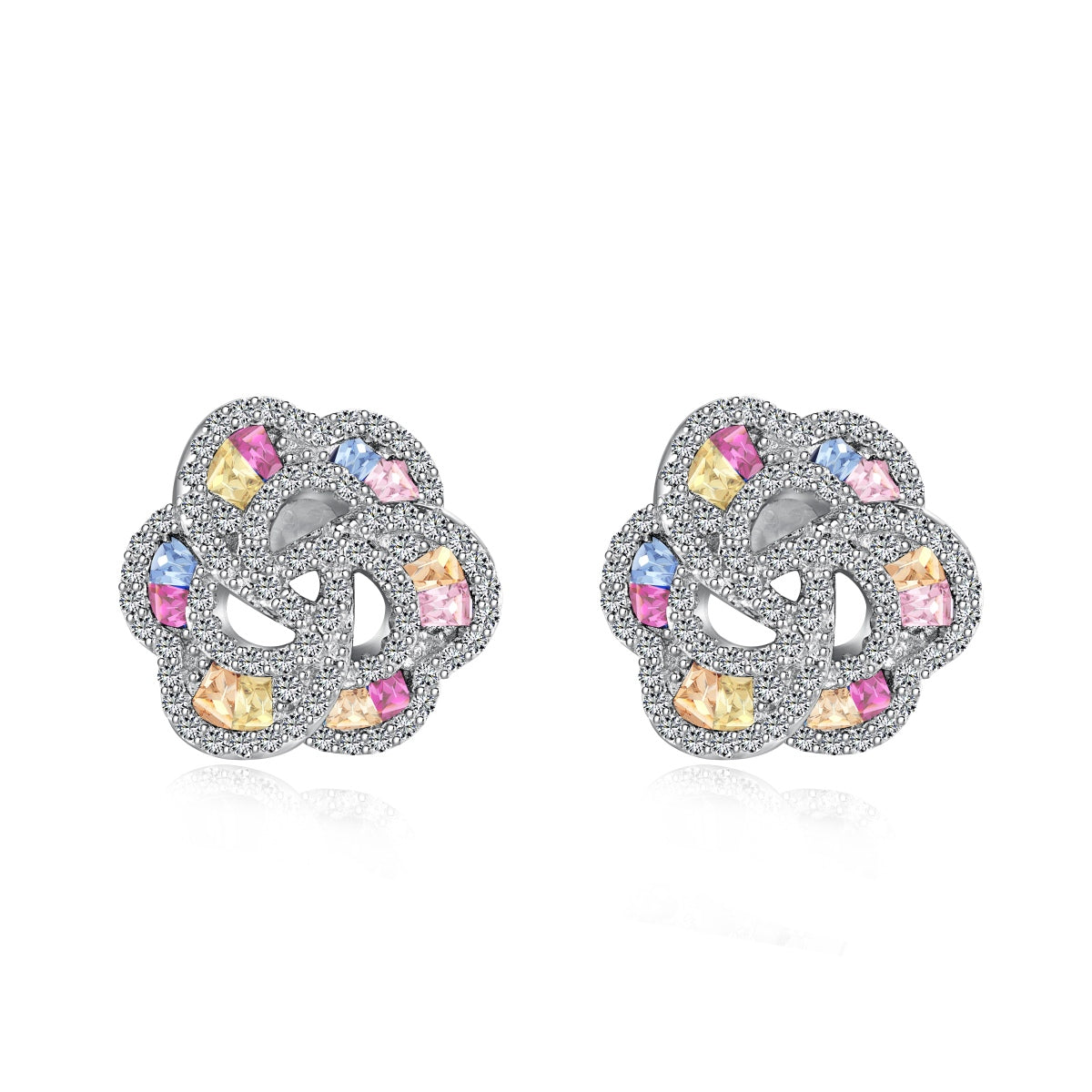 [Noble Jewelry]Exquisite Flower Shape Daily Earrings