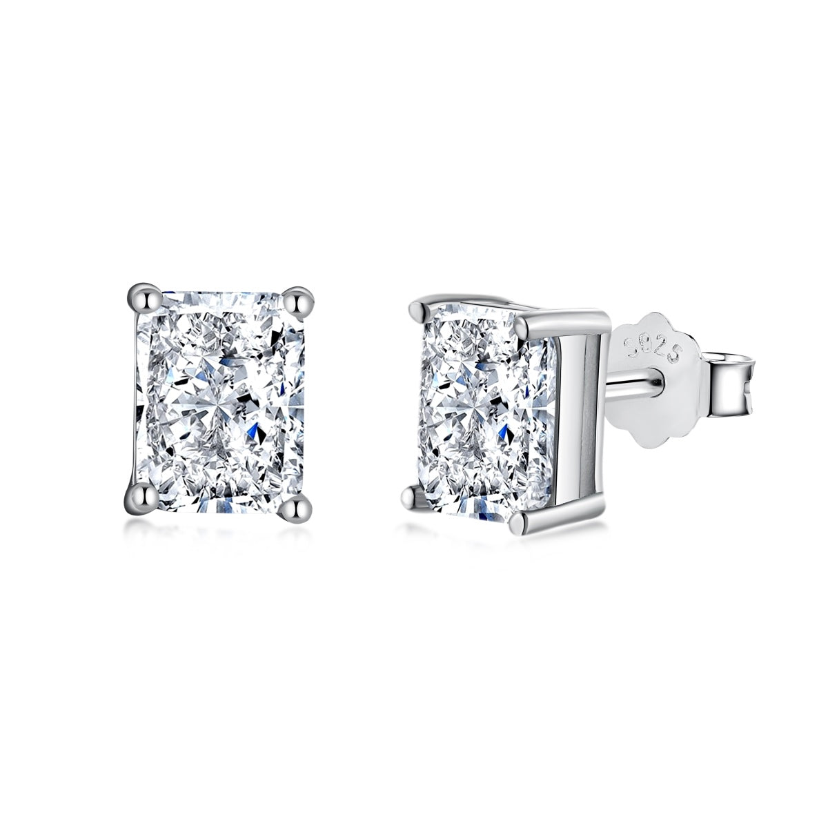 [Noble Jewelry]Radiant Luxurious Princess Cut Daily Earrings