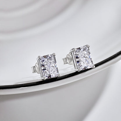 [Noble Jewelry]Radiant Luxurious Princess Cut Daily Earrings