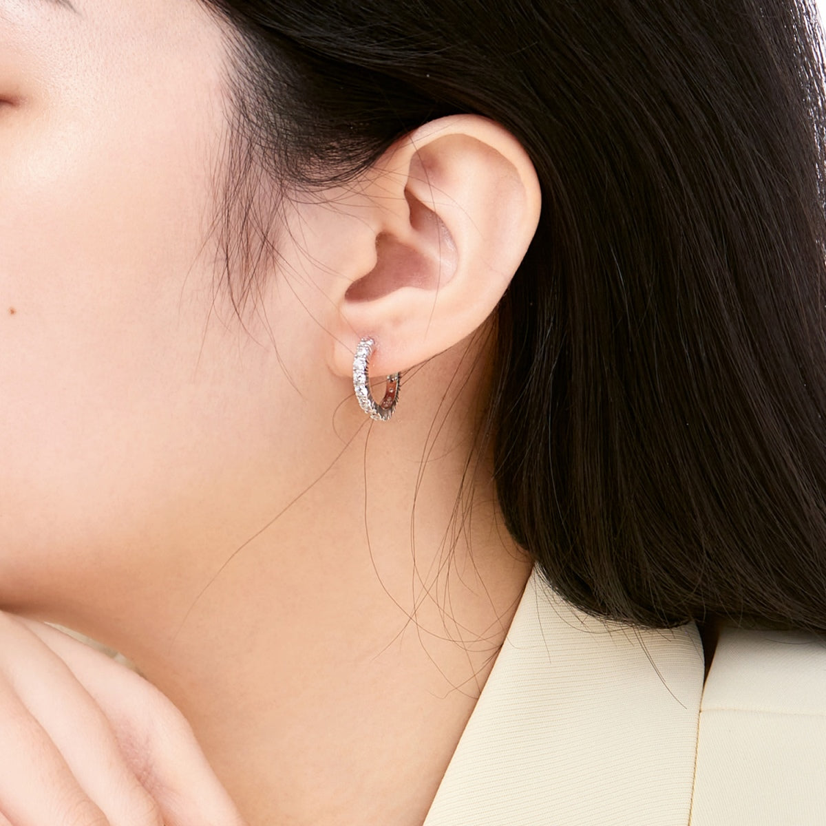 [Noble Jewelry]Radiant Colorful Round Cut Earrings