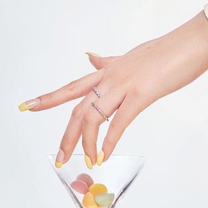 [Noble Jewelry]Charming Colorful Round Cut Daily Ring