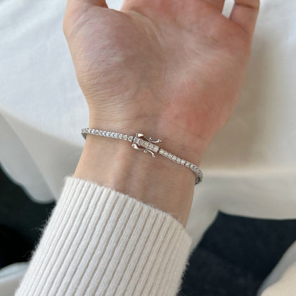 [Noble Jewelry]Dazzling Exquisite Round Cut Daily Bracelet