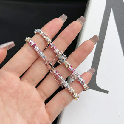 [Noble Jewelry]Radiant Colorful Emerald Cut Party Bracelet