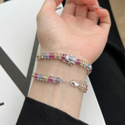 [Noble Jewelry]Sparkling Exquisite Multi Cut Party Bracelet