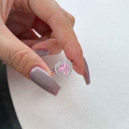 [Noble Jewelry]Delicate Ebullient Heart Shape Wedding Ring